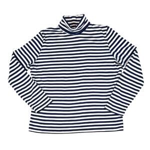 Appleseed's Long Sleeve Top in White Blue | Size L